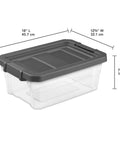 Box Stacker Modular Clear Storage Bin 16 Qt Organizer For Home And Garage Durable Plastic Stackable Bin With Secure Lid