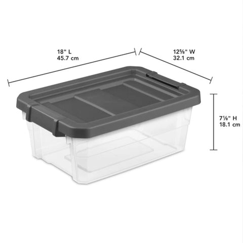 Box Stacker Modular Clear Storage Bin 16 Qt Organizer For Home And Garage Durable Plastic Stackable Bin With Secure Lid