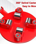 Shop Ready Heavy Haul Machinery Skate Dolly With Comfort Grip Steering Handle Swappable PU Or Steel Wheels Smooth Gliding Mover For Garage Crews And Furniture Moves with 360° swivel casters for easy maneuvering.