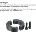 1.38 Inch Bore Double Split Shaft Collar Built Tough Carbon Steel Clamping Collar With Set Screw Black No Slip Locking Stop For Motors Drive Shafts CNC Machines And Industrial Automation, black split collar and set screws