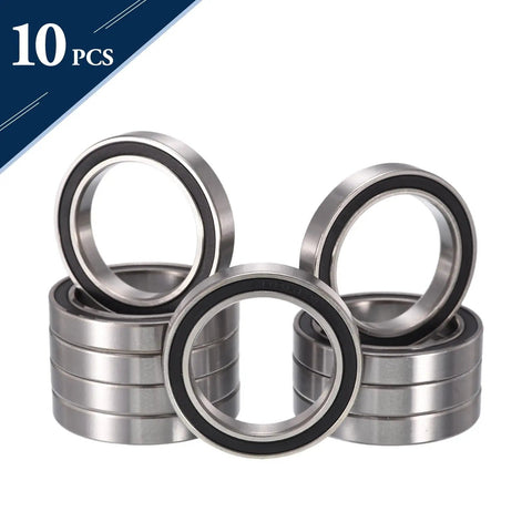 10 Pack 6806-2RS Deep Groove Ball Bearings 30mm X 42mm X 7mm Chrome Steel Double Rubber Sealed from multiple angles.