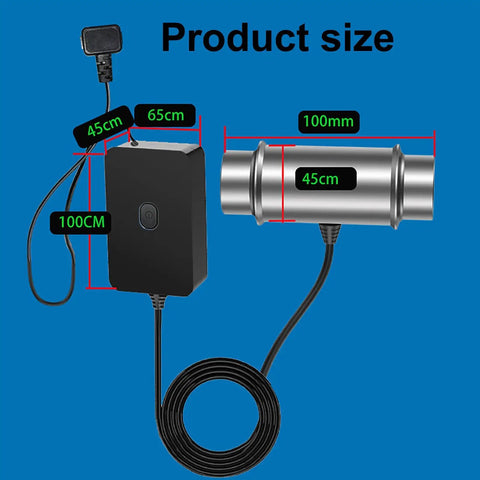 Product size diagram showing Heavy Duty 40kHz Ultrasonic Cleanser With Digital Screen dimensions and components.