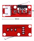 Six Pack Mechanical Endstop Switch Kit For RAMPS 1.4 And RepRap 3D Printers, two red endstop switch boards with dimensions