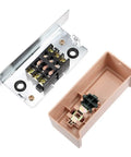 Internal components of Heavy Duty Push Button Switch On Off For Industrial Sewing Machines And Clutch Motors, includes terminal block and housing