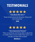Testimonials for 8 Inch Titanium Bonded Scissors With Adjustable Glide And Soft Grip, 2 Pack Multipurpose Shears