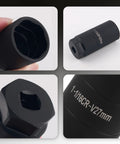 Killer Build Car Oil Pressure Sensor Socket With Three Eighth Inch Drive Anti Rust Twenty Seven Millimeter Size One One Sixteenths Inch Fit displayed from multiple angles.