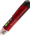 Heavy Duty Non Contact Ac Voltage Detector With Dead Nuts Accurate Dual Ranges And Instant Audible Visual Alerts Featuring A Bright Flashlight Plus Cat Iv Safety Rating For Pro Wiring Jobs Needing Reliable Power Checks Every Time, red voltage tester with display.