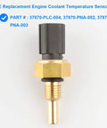 Engine Coolant Temperature Sensor 1580811 Drop In Swap For Honda And Acura, featuring a brass base and black connector.
