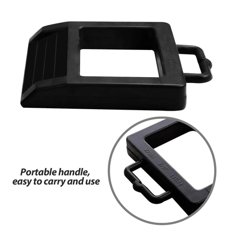 Heavy Duty Rubber Pallet Jack Stopper for Pallet Trucks Non Slip Wheel Chock with Friction Enhanced Base and handle