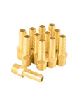 Twelve Pack Brass Air Hose Fittings Three Eighths Inch Barb To One Quarter Inch NPT Male Thread Adapters Kit for Compressors