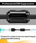 Set Of 20 Ferrite Bead Clip On Cores RFI EMI Filter Noise Suppressor Ring For Cable Clips Fits 3mm 5mm 7mm 9mm 13mm ID Black
