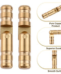 25 Pieces Brass Barrel Hinges For Wooden Boxes And Jewelry Boxes Concealed Hidden Cylindrical Hinges 2x0.4 Cm Durable