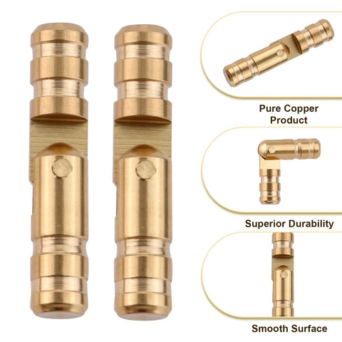 25 Pieces Brass Barrel Hinges For Wooden Boxes And Jewelry Boxes Concealed Hidden Cylindrical Hinges 2x0.4 Cm Durable