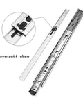 22 Inch Ball Bearing Drawer Slides Soft Close Full Extension Heavy Duty With Brackets Side Or Rear Mount Zinc Plated Steel