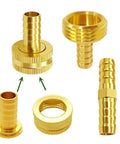 Branded Garden Hose Repair Kit With 6 Premium Brass Barb Connectors And Fittings For Quick Fixes, Including Female Male Adapters And Stainless Steel Clamps To Fix Leaks And Extend Hose Life Today, brass hose fittings