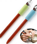 2 Pack Pottery Carving Tool Set With U And V Shaped Blades Wooden Handles And Five Colored Edge Sponges Shaping Knife For Ceramics Clay Modeling And Diy Sculpting Projects