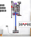 Wall Mount Accessory Holder For Dyson V7 V8 V10 V11 Vacuum Cleaners Docking Station Organizer on wall with attachments
