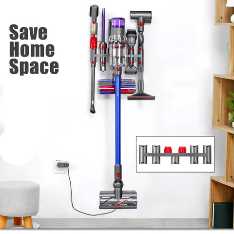 Wall Mount Accessory Holder For Dyson V7 V8 V10 V11 Vacuum Cleaners Docking Station Organizer on wall with attachments