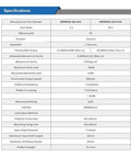 Specifications table for Heavy Duty 85mm Hollow Rotary Actuator With Rock Solid Silky Smooth Platform Featuring Dead Nuts Precise 3 Arcmin Accuracy And Flawless 360 Degree Rotation For Seamless Industrial Automation Projects.