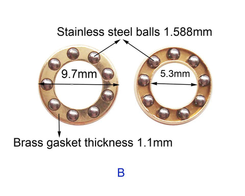 Folding Knife Pivot Pin Fast Open Washer Gasket Bearing Shim For Smooth One Hand Flips Brass Gasket 1.1mm Thick Stainless Steel Ball Beads 1.588mm