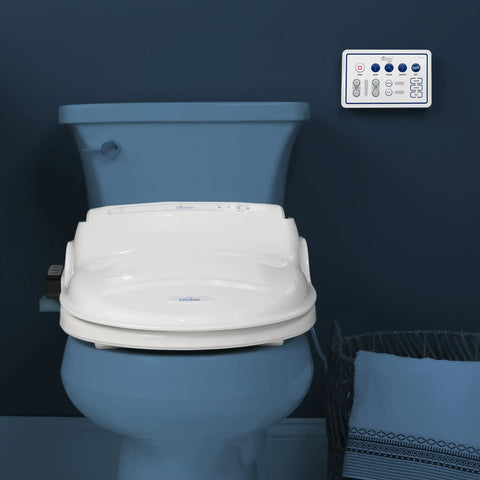 Level Up Your Restroom Game With This Hot Selling Heated Bidet Toilet Seat Serving Relaxing Warm Water Wash Plus Snappy Air Dryer Zero Plumbing Setup You Guys Can Mount Solo Gentle Slow Closing Seat With Easy Remote Polished White Finish