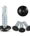 Heavy Duty Self Tapping Trailer Screws Number Ten By Three Quarter Inch Zinc Plated fasteners on display, showcasing detail and design.