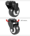 Two Inch PU Gate Wheel 2 Pack Heavy Duty Spring Loaded Gate Caster Retractable Swivel Wheel For Fence Gates 110lbs Load Capacity