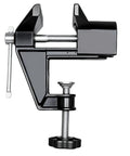 Heavy Duty Mini Work Bench Vise With Adjustable Quick Release Clamp For Multifunctional Carving Tools And Secure DIY Home Repair Projects, side view, compact design, metal construction, quick release mechanism.