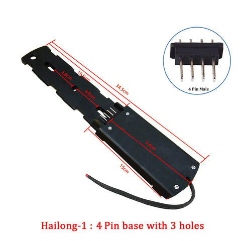 Ebike Battery Bottom Base Mounting Plate Bracket For Hailong 1 Case 36V 48V 52V 4 Pin Fit Includes XT60 And Anderson