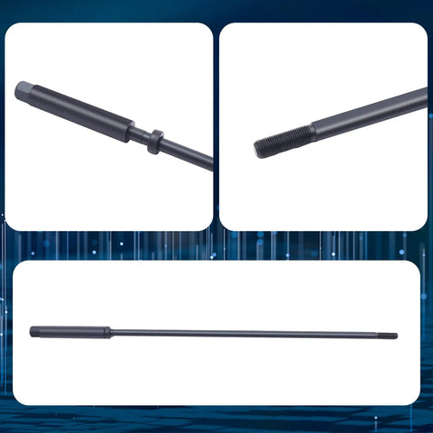Heavy Duty Milling Machine Draw Bar 7/16 Thread R8 for Standard Milling Machines, detailed view of durable steel draw bar with threads