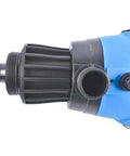High Capacity Electric Drum Pump 120V AC And 12V DC Models With 5 GPM Flow close-up of hose connection and power controls.