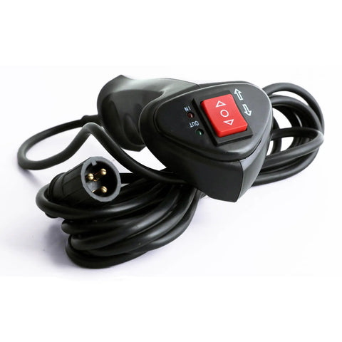 3 Pin Male Plug Electric Winch Remote Controller With 11.48 Foot Connector Cable Easy Install Plug And Play For Atv Utv Off Road Vehicle Black Housing Durable Plastic Build Reliable Performance