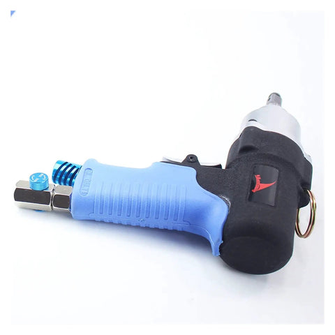 3/8 Inch Mini Pneumatic Wrench Air Impact Tool Straight Shooter with ergonomic blue handle for quick auto repair tasks.