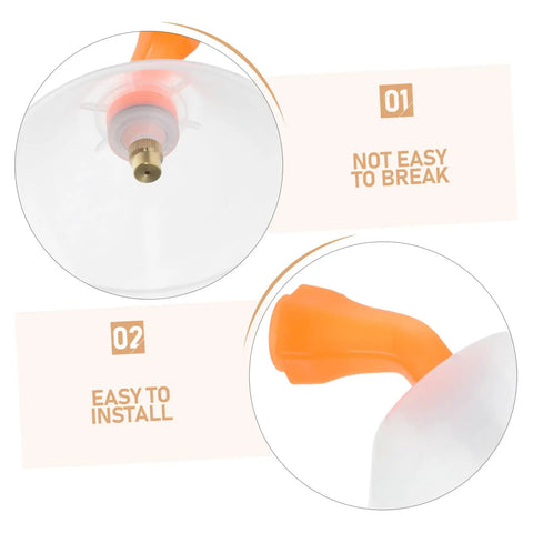 Close-up of Drift Guard Spray Nozzles With Transparent Windproof Shield 2 Pack showing nozzle detail and easy installation feature.