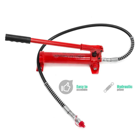 4 Ton Porta Power Hydraulic Ram Kit for Auto Body Repair Frame Straightening and Lifting Heavy Duty Auto Shop Set with Storage Case