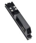 10 Series 1010 Hinge And Door Handle Kit For 1 By 1 Inch Aluminum Profiles, showing handle and pivot hinge on extrusion