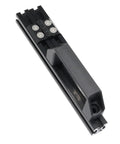 4 Sets 2020 90mm T Slot Door Handles And 20 Series Pivot Hinges for aluminum profiles, showing assembled handle and hinge on extrusion frame