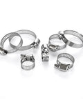 Must-Have Heavy Duty Stainless Steel Hose Clamp Kit With 165-Piece Assortment, 7 Adjustable Sizes From 1/4 Inch To 1-1/2 Inch