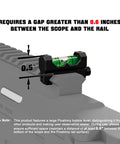One-Slot Picatinny Rail Anti-Cant Bubble Level With Low-Profile Open Design shown on firearm rail