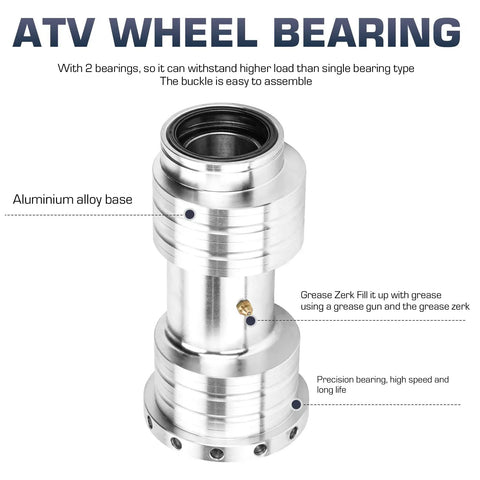Rear Axle Bearing Carrier For TRX 250R 400EX 400X FourTrax Left Or Right Side Fits 1986 To 2014 ATV Models Replace 42500-HN1-A40 machined silver aluminum alloy bearing carrier with grease zerk