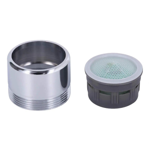 Two Pack Chrome Faucet Aerators 2.2 GPM Dual Thread For Male And Female Faucets Standard Size Water And Energy Saving