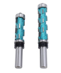 Heavy Duty Trim Spiral Router Bit 3 4 Inch Cutting Diameter With Double Bearings for woodworking with premium carbide.