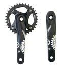 Square Taper Mountain Bike Crankset With 34T Chainring 170Mm Crankarms 104 BCD 4Mm Chainring Thickness CNC Aluminum Alloy Bottom Crankset