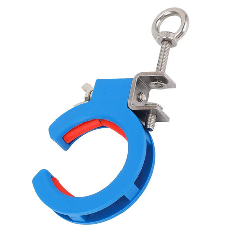 Cable Tray Roller For Wire Pulling And Guide Pulley 65mm Adjustable Clamp Nylon Stainless Steel Bracket With Stable Control For Smooth Routing Inside And Outside Corner Use No Fuss Setup And Snag Resistant, blue roller clamp