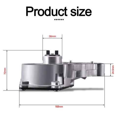 Brake vacuum pump, side view, silver metal OE replacement for GM 1.4L/1.5L engines