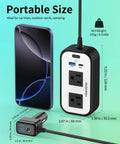 Plug Straight Into Your Ride With This Dope 300W Car Power Inverter Designed For Starlink Mini Users Plus Dual 110V AC Outlets Quick Type C Charging USB Ports And A Smart Digital Meter That Keeps Your Daily Commute Vibes Totally Smooth Today, showing compact car inverter, two sockets, and USB ports.