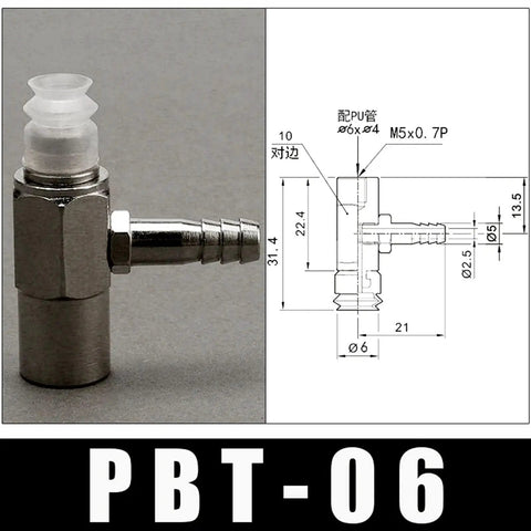 Pbt Series Two Layer Industrial Manipulator Pneumatic Rubber Suction Cup Chuck Pbt-06 silver pneumatic valve with dimensions.