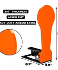 Three Eighths Inch AR500 Popper Steel Target 12 Inch Pop Up Resetting Shooting Target with dimensions and thickness details
