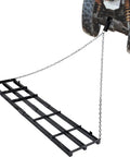 8 Ft Drag Harrow Driveway Grader For Gravel Sand Lawn And Soil Heavy Duty Tow Behind Lawn Rake with 5 Ft Chain attached to ATV