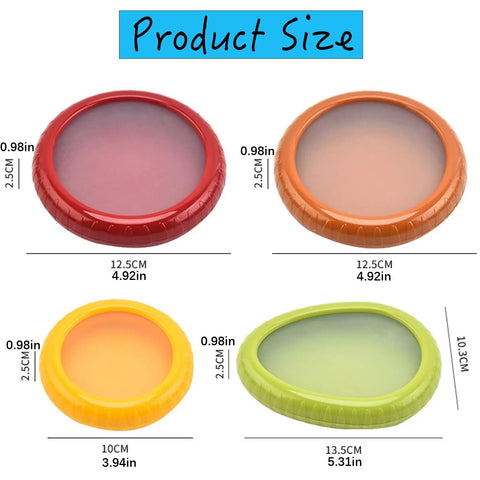 Set Of Four Reusable Fruit And Veggie Savers For Keeping Avocados Tomatoes Apples Garlic And Onions Fresh Longer In The Fridge
